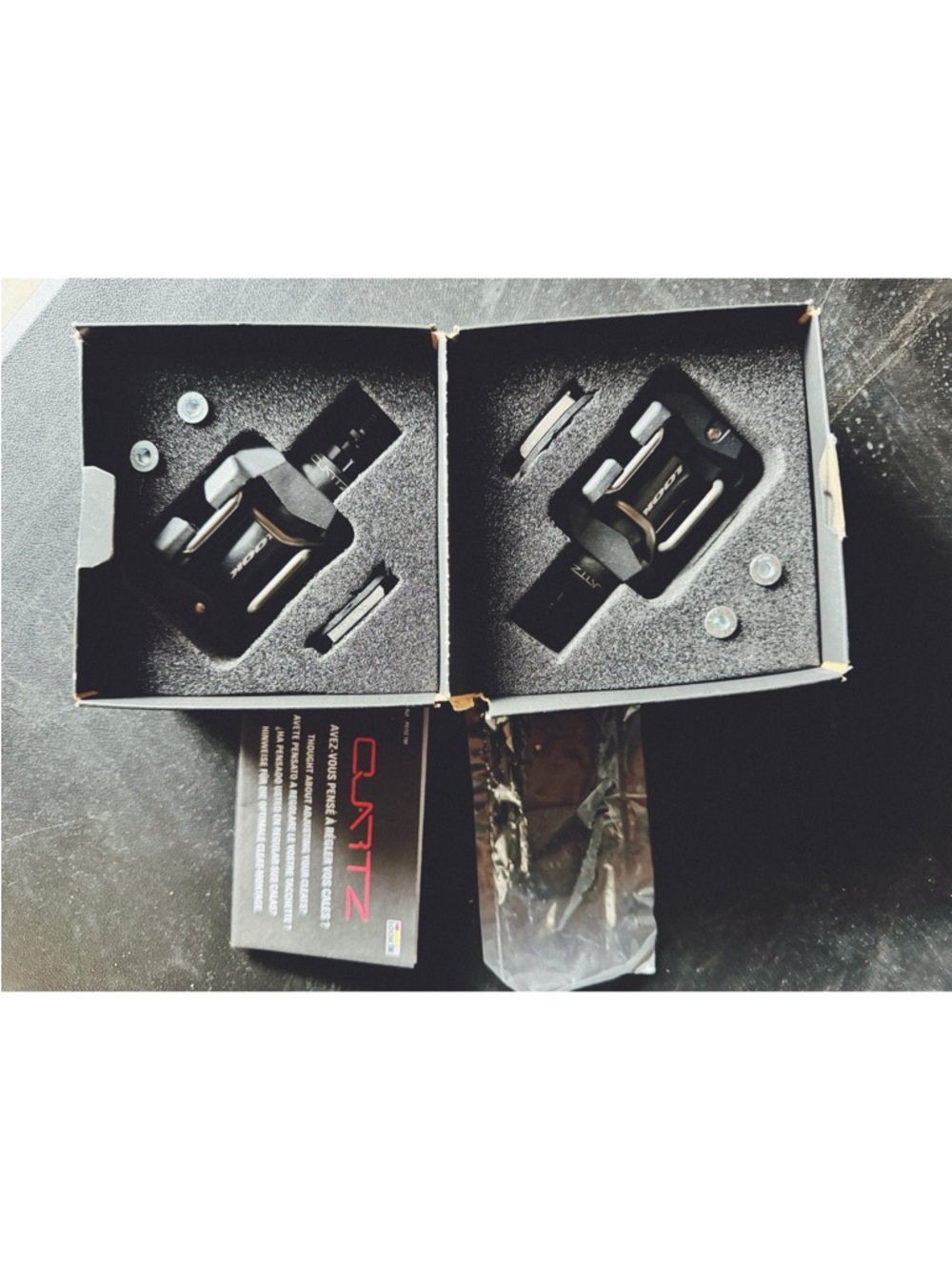 LOOK Quartz MTB Clipless Pedals - Graphite Grey - New in Box - Made in France
